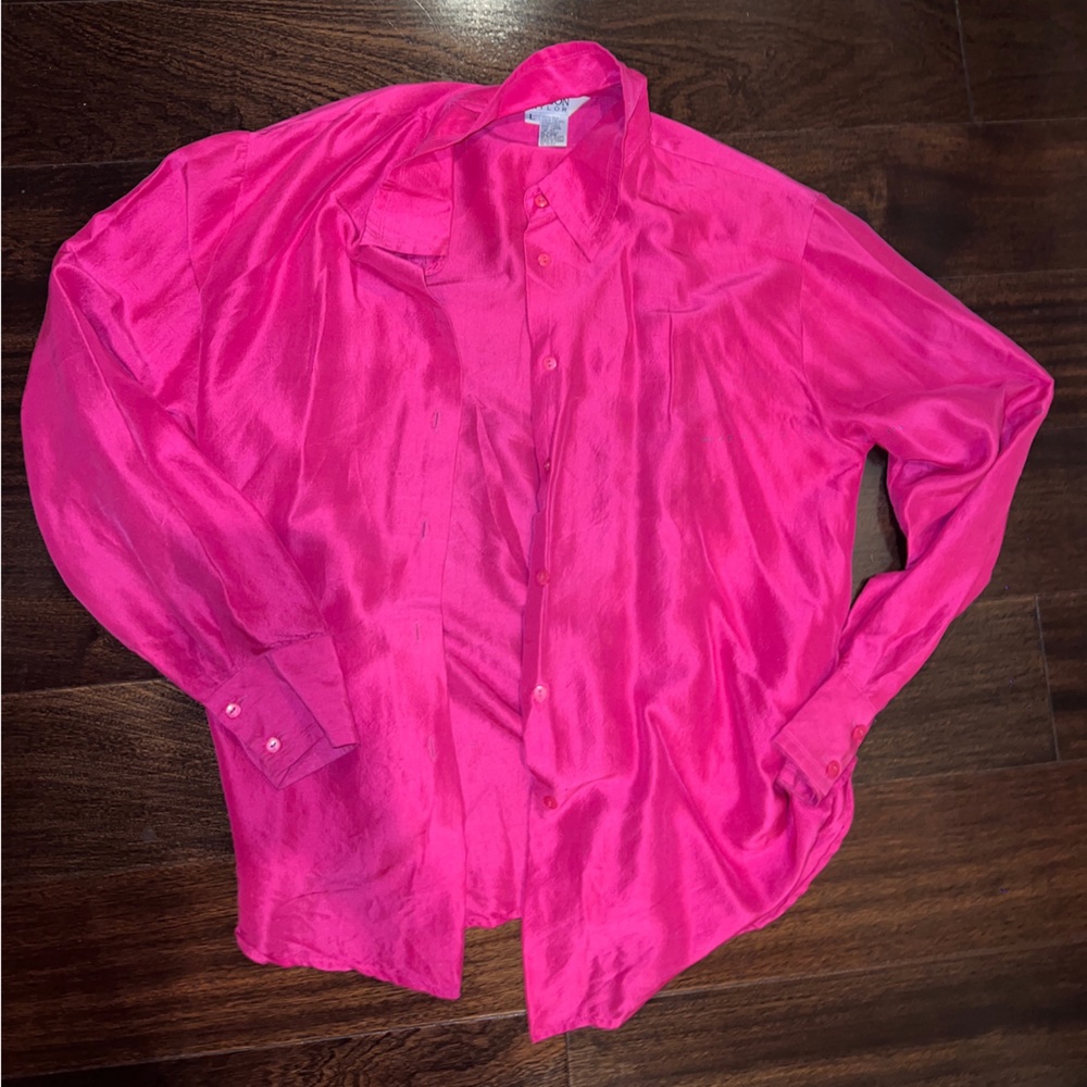 VINTAGE - NEW SIZE M - HOT PINK BLOUSE
